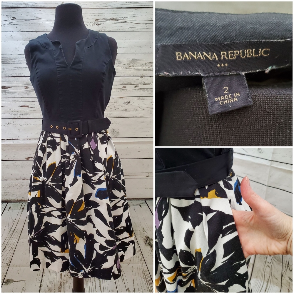 Banana Republic belted dress w/pockets